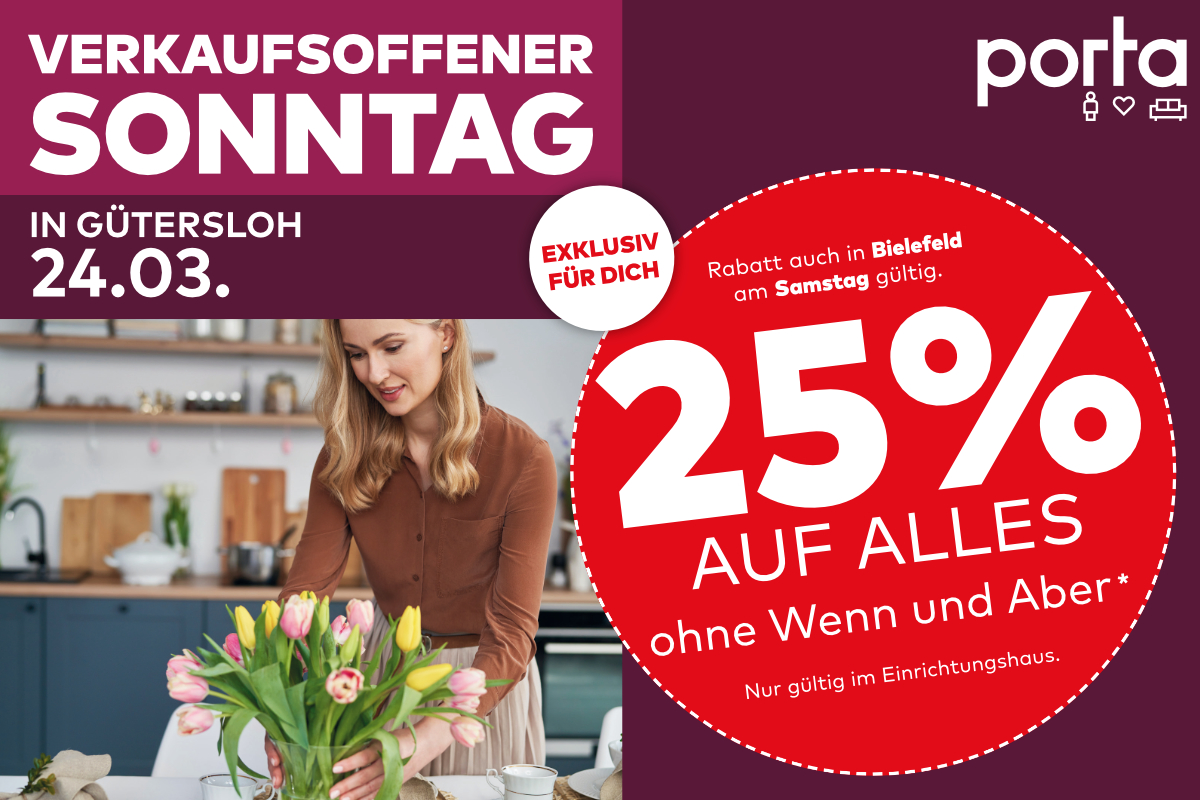 Dieses schöne BalkonSet gibt's bei porta in Gütersloh am Sonntag (24.3
